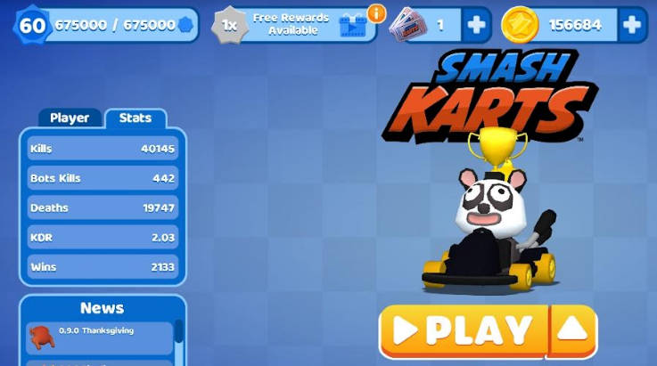 Playing Smash Karts' on poki.com 