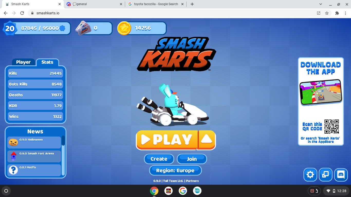 free smash karts account with 370k+ items 